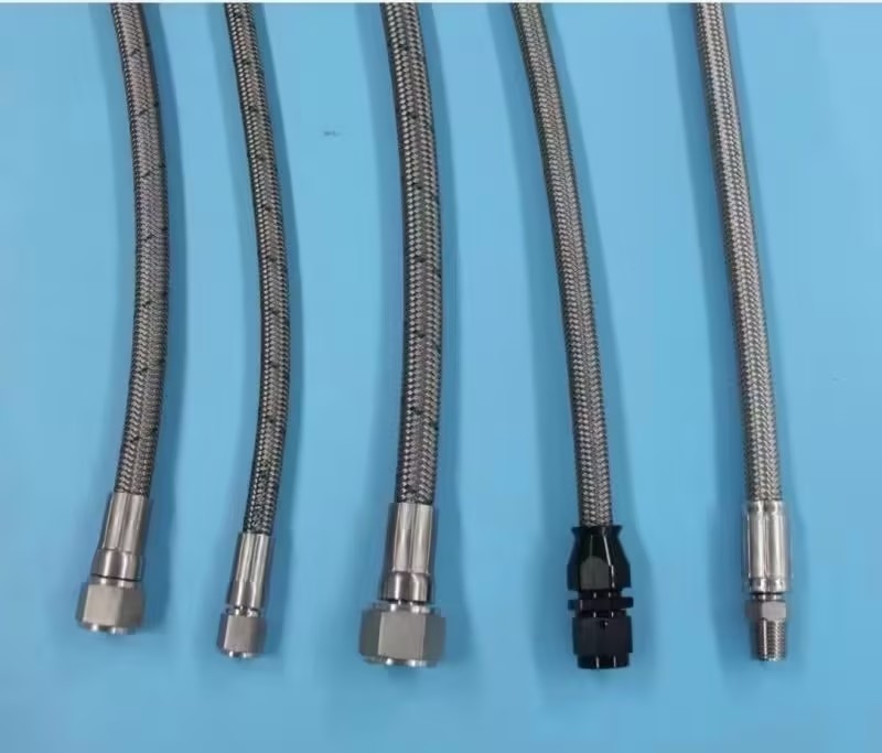 خرطوم PTFE عالي الضغط مع طبقة واحدة من الفولاذ المقاوم للصدأ للنقل والهيدروليكية المتنقلة