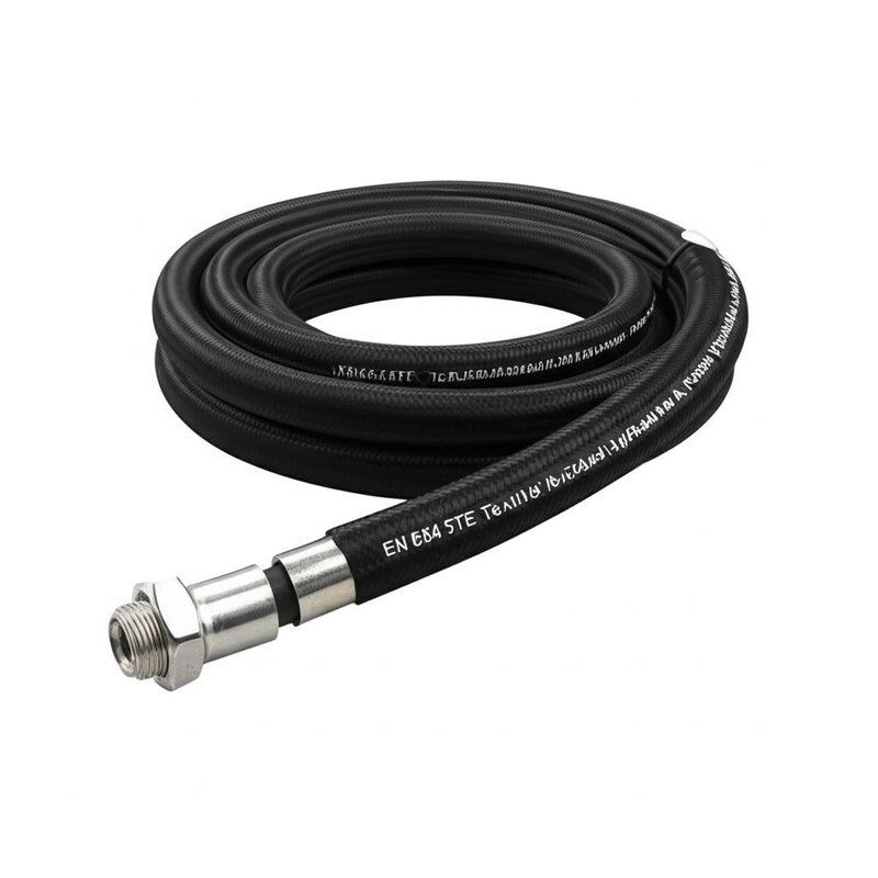 خرطوم هيدروليكي منسوج من النسيج EN854 3TE مع مطاط صناعي مقاوم للزيت وتعزيز منسوجات عالي القوة معتمد من MSHA / CE