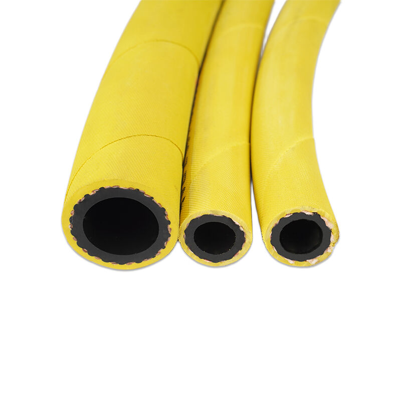 خرطوم مطاطي صناعي متعدد الأغراض لمعدات التعدين بأنبوب النتريل المقاوم للزيت وتقوية نسيجية عالية الشد