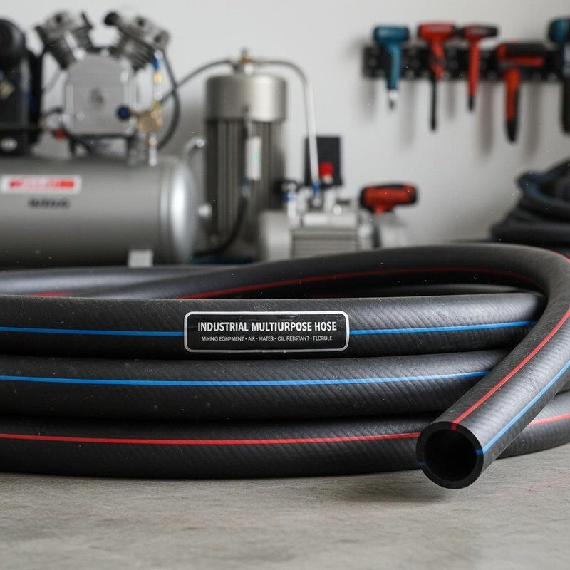 خرطوم مطاطي صناعي متعدد الأغراض لمعدات التعدين بأنبوب النتريل المقاوم للزيت وتقوية نسيجية عالية الشد