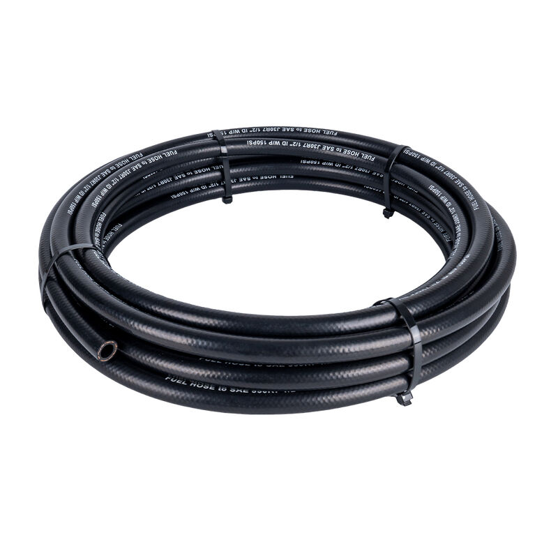 خرطوم مطاطي أسود مقاوم للوقود والديزل NBR مقاس 5/16 بوصة SAEJ30R7 بضغط 100 PSI للسيارات وألياف الضفائر، نظام توصيل البنزين